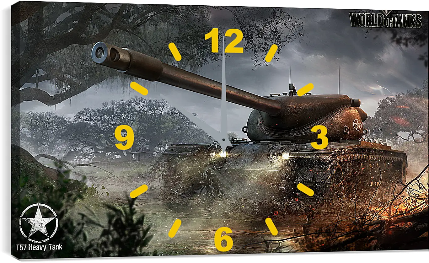 Часы картина - wargaming net, world of tanks, t57 heavy tank