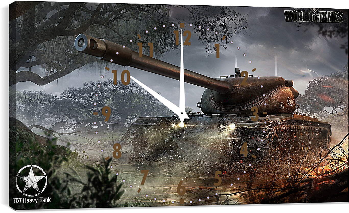 Часы картина - wargaming net, world of tanks, t57 heavy tank