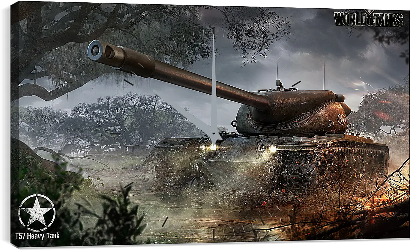 Часы картина - wargaming net, world of tanks, t57 heavy tank