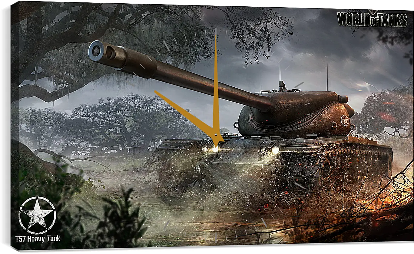 Часы картина - wargaming net, world of tanks, t57 heavy tank