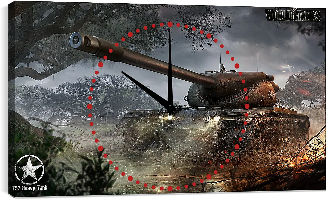 Часы картина - wargaming net, world of tanks, t57 heavy tank