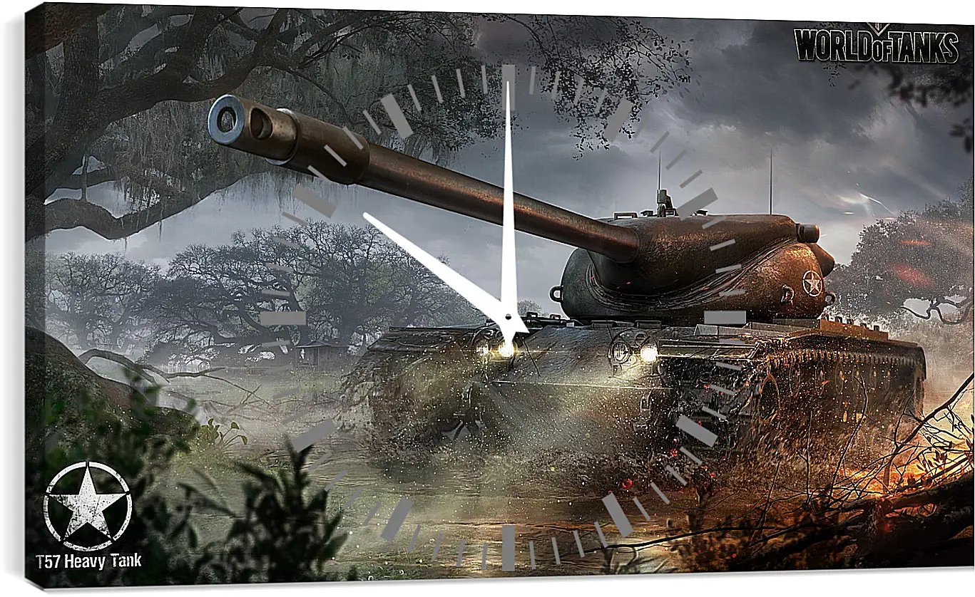 Часы картина - wargaming net, world of tanks, t57 heavy tank