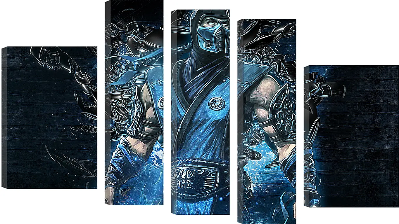 Модульная картина - mortal kombat, sub zero, art