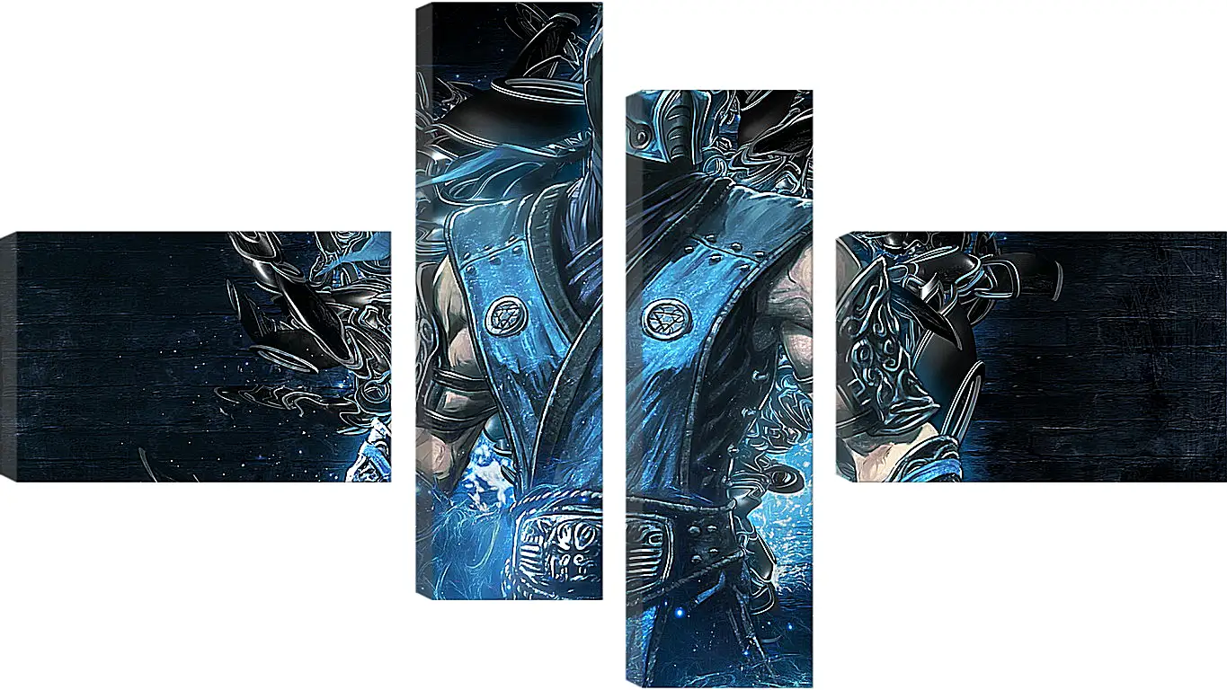 Модульная картина - mortal kombat, sub zero, art