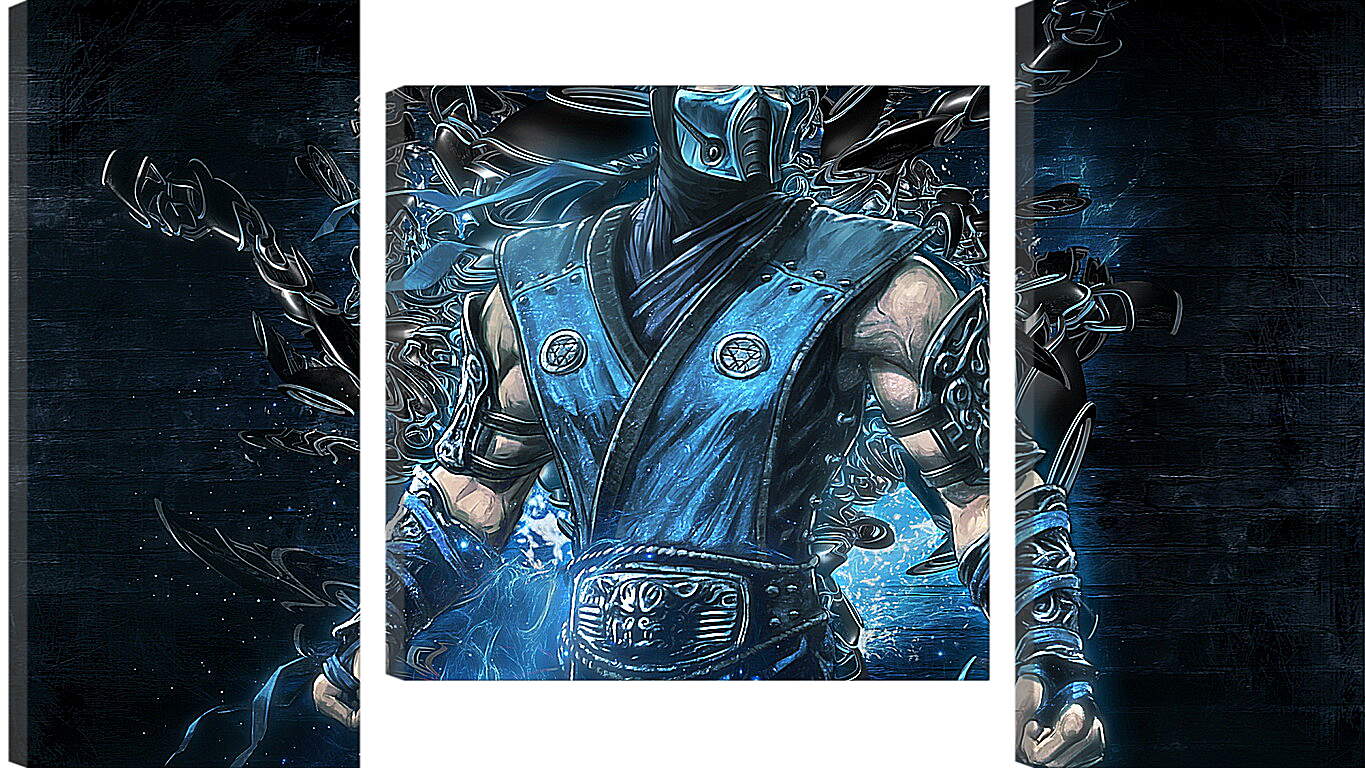 Модульная картина - mortal kombat, sub zero, art