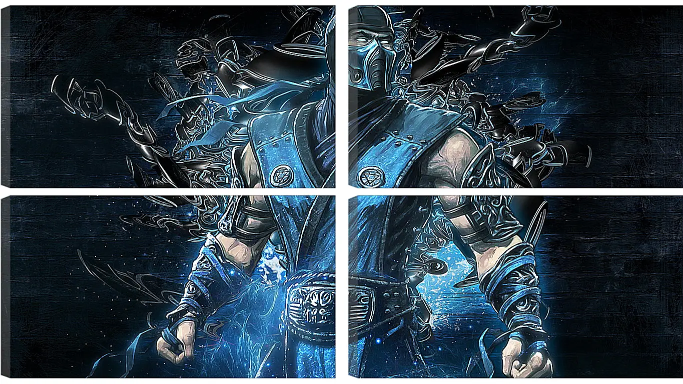 Модульная картина - mortal kombat, sub zero, art