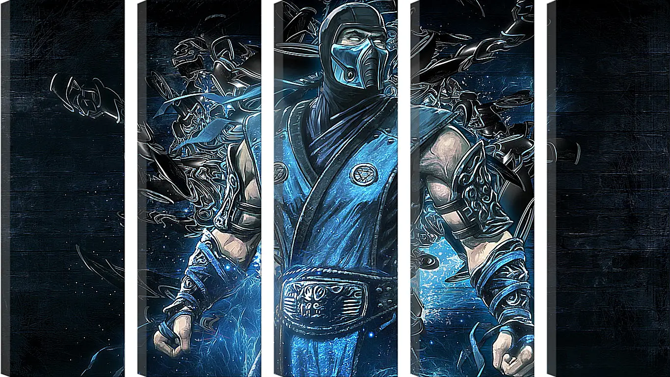 Модульная картина - mortal kombat, sub zero, art