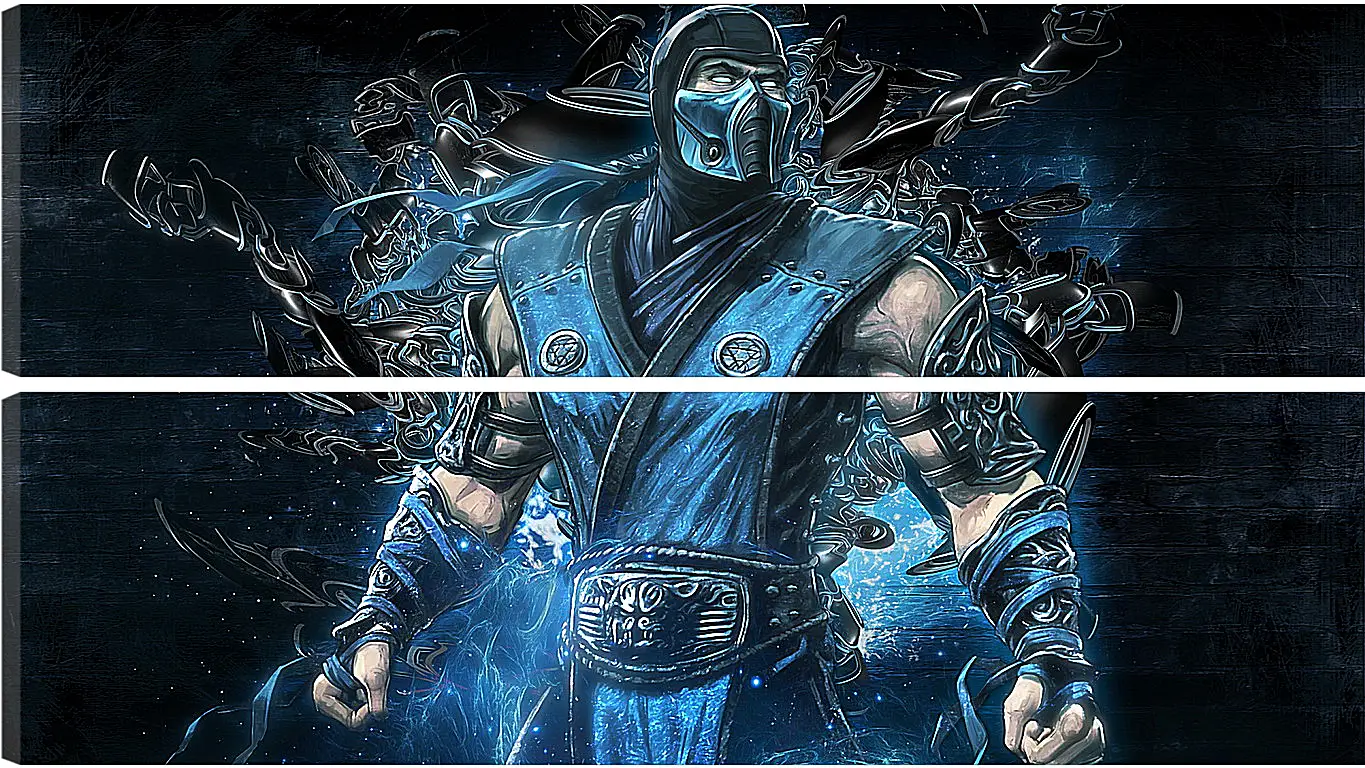 Модульная картина - mortal kombat, sub zero, art