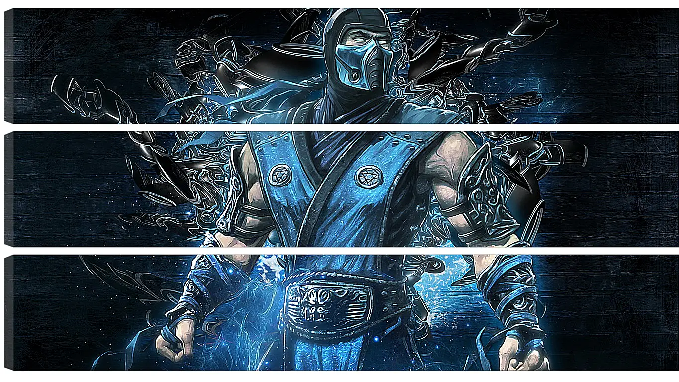 Модульная картина - mortal kombat, sub zero, art