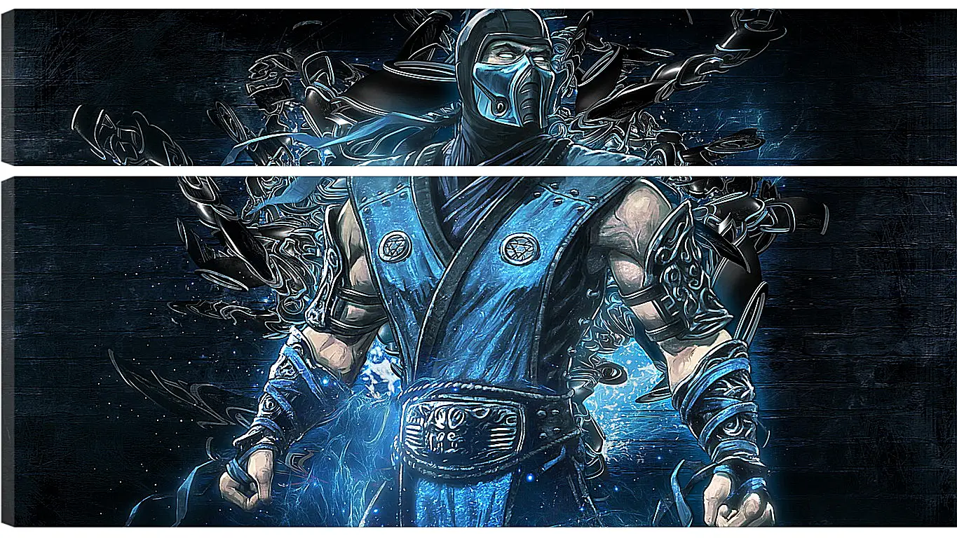 Модульная картина - mortal kombat, sub zero, art