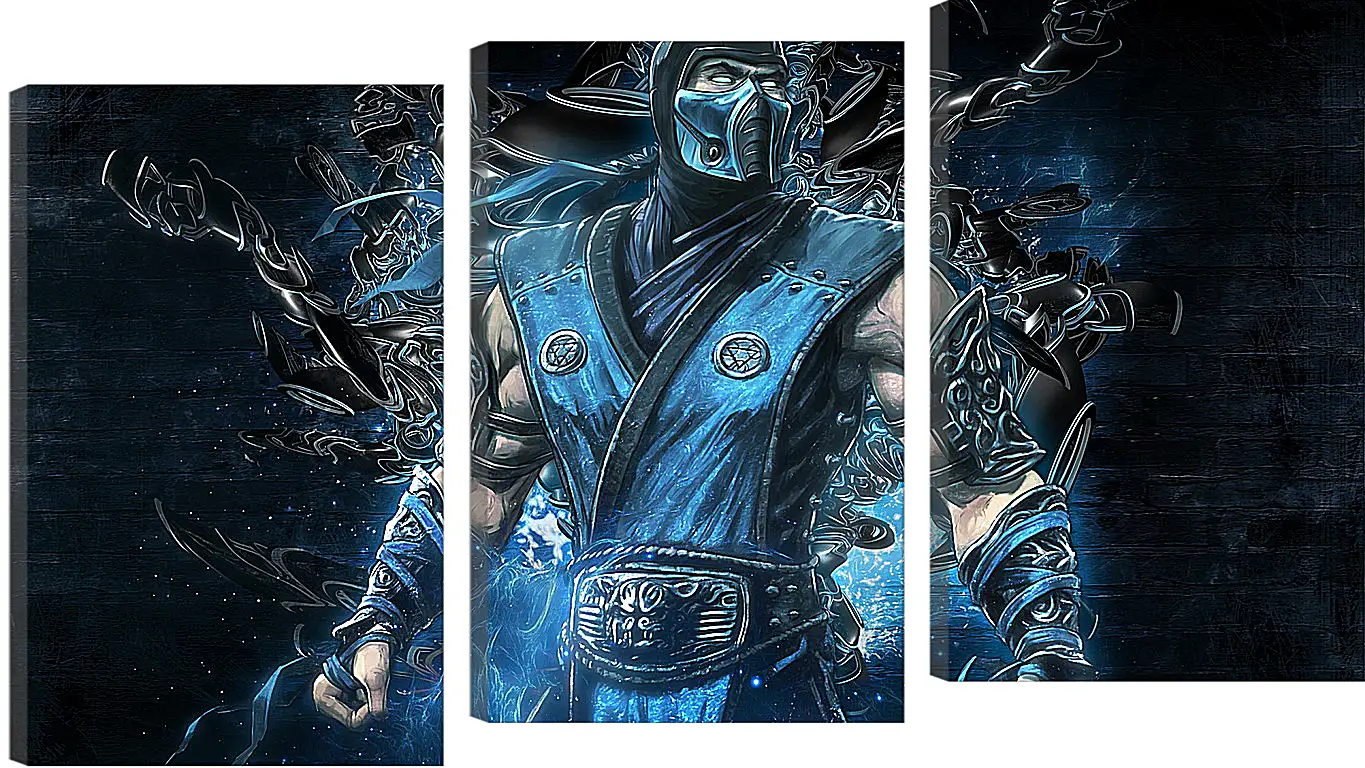 Модульная картина - mortal kombat, sub zero, art