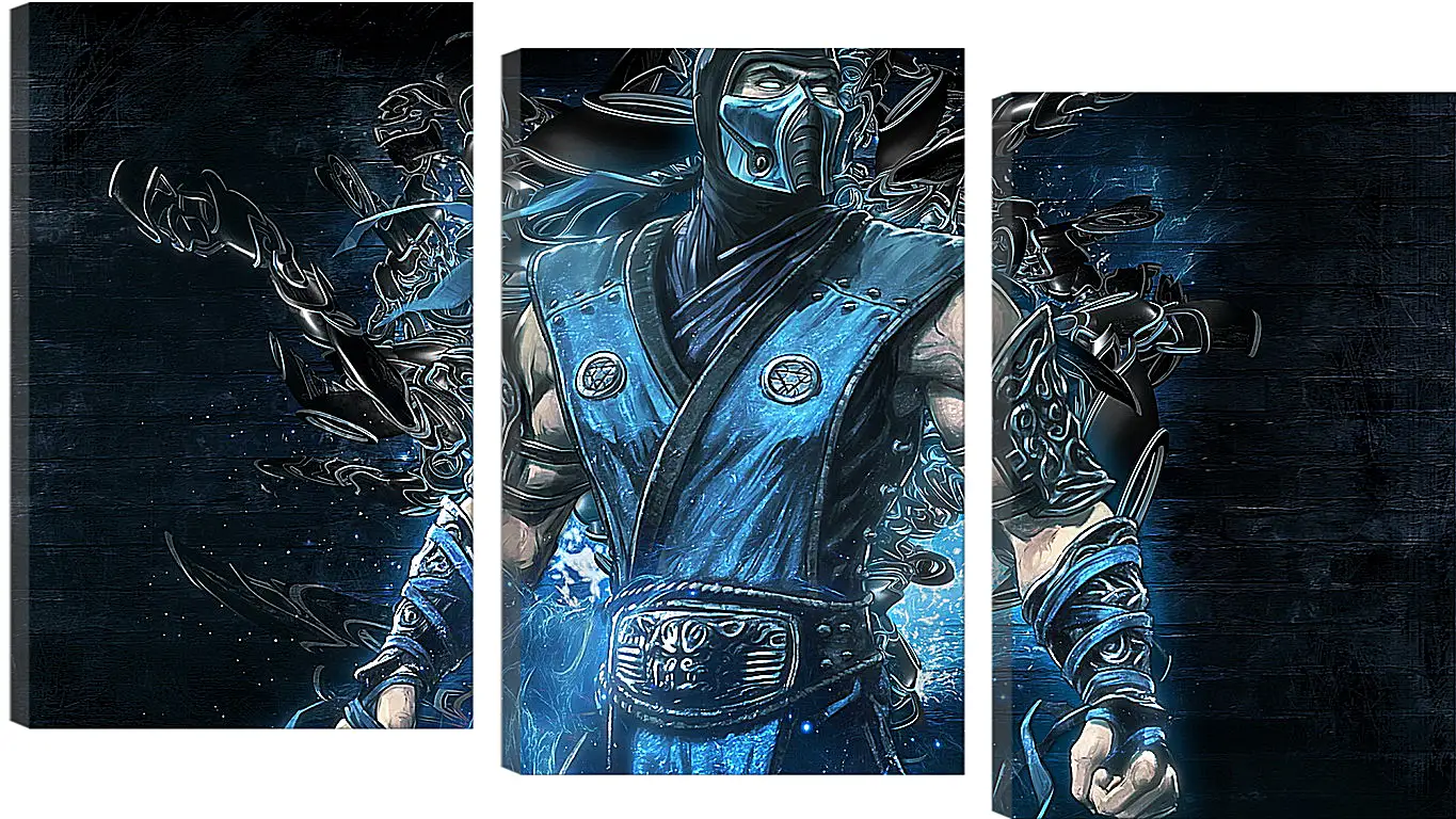 Модульная картина - mortal kombat, sub zero, art