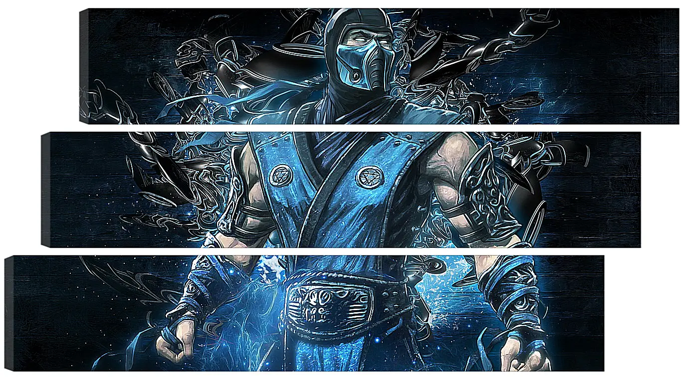 Модульная картина - mortal kombat, sub zero, art