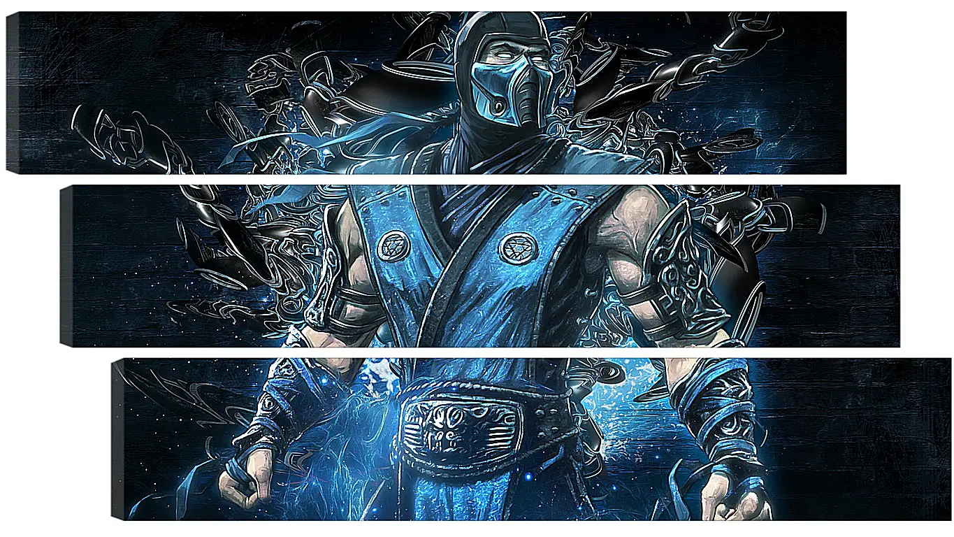 Модульная картина - mortal kombat, sub zero, art