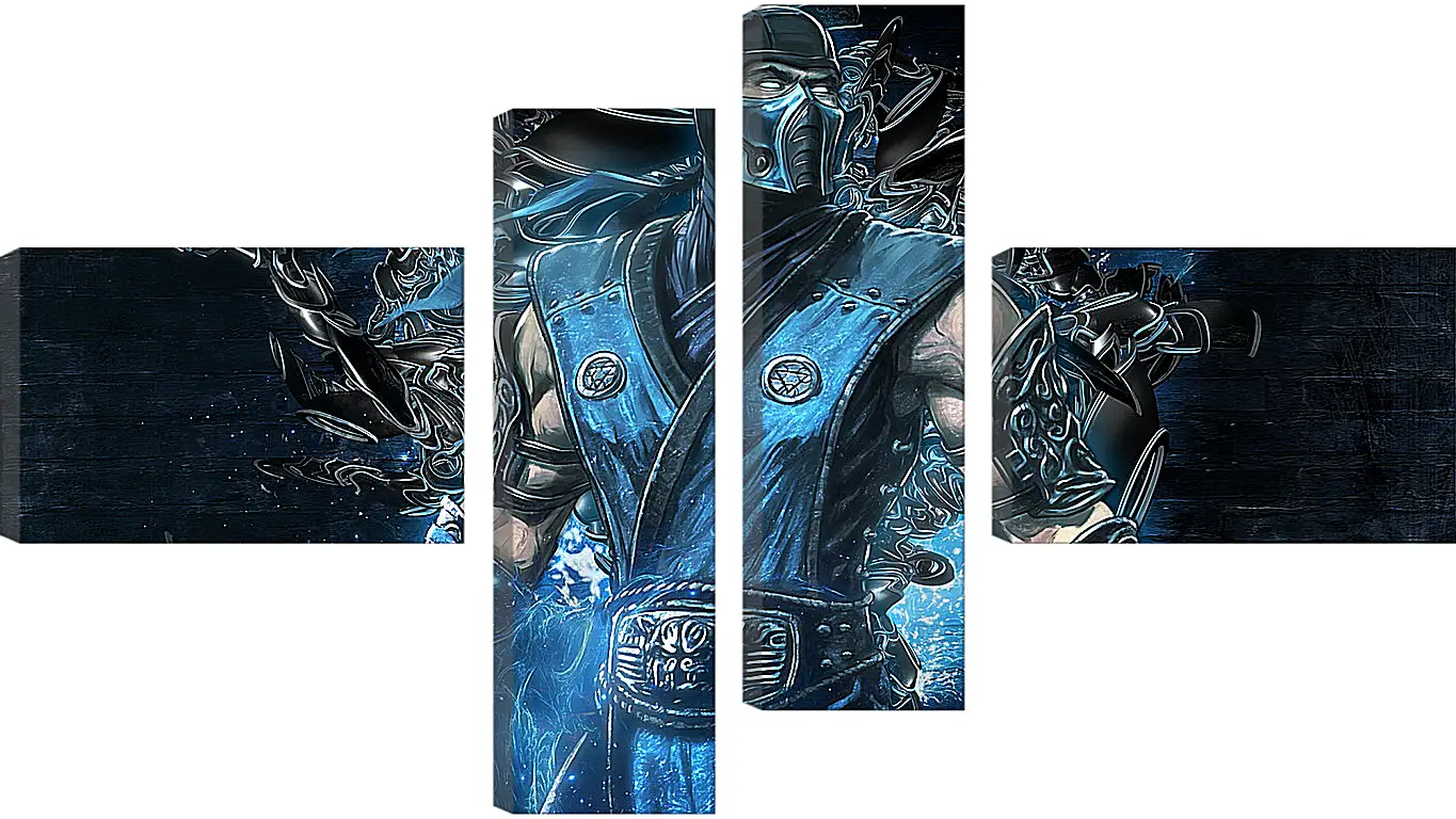 Модульная картина - mortal kombat, sub zero, art