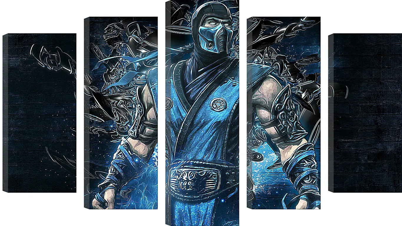 Модульная картина - mortal kombat, sub zero, art