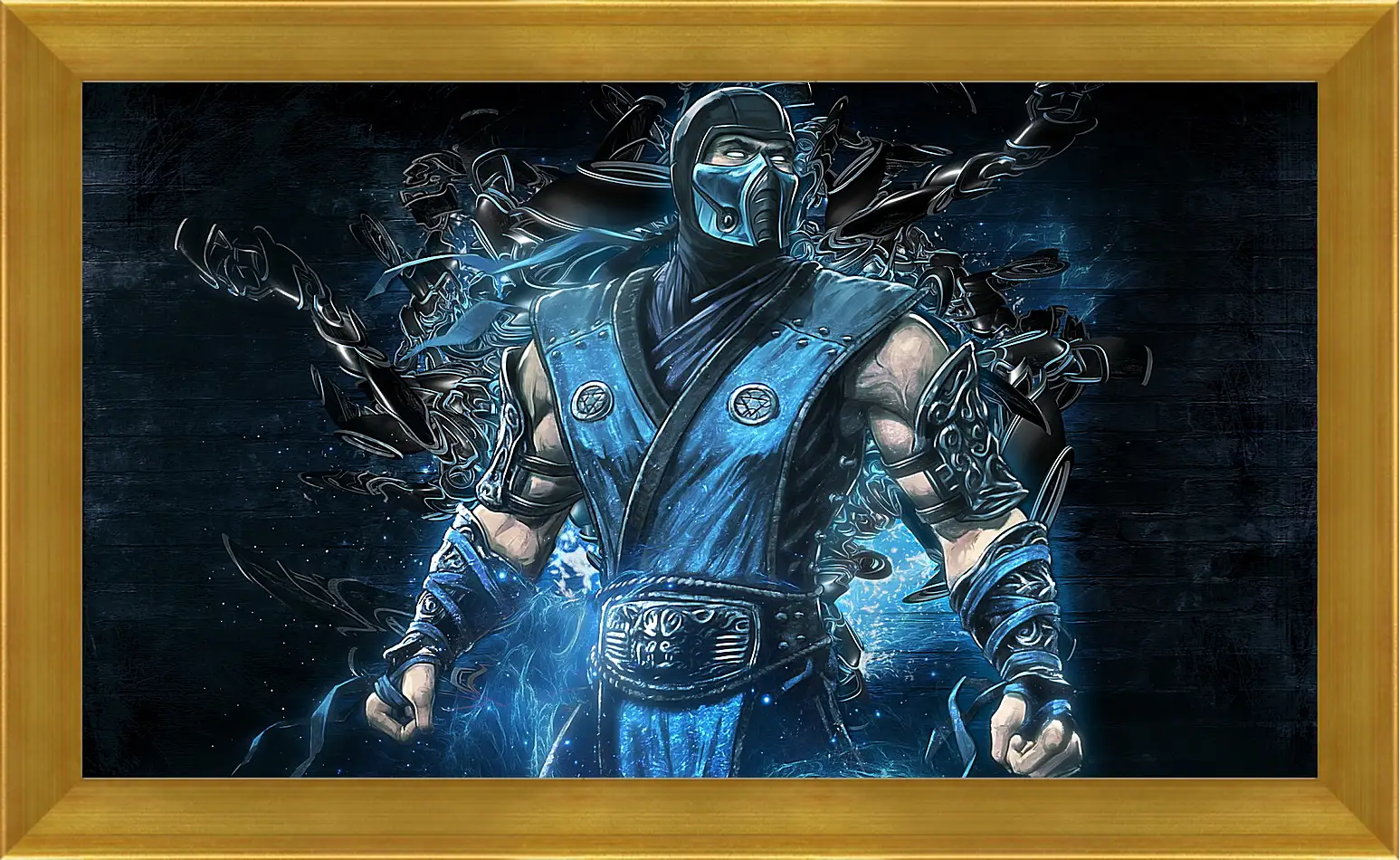 Картина в раме - mortal kombat, sub zero, art