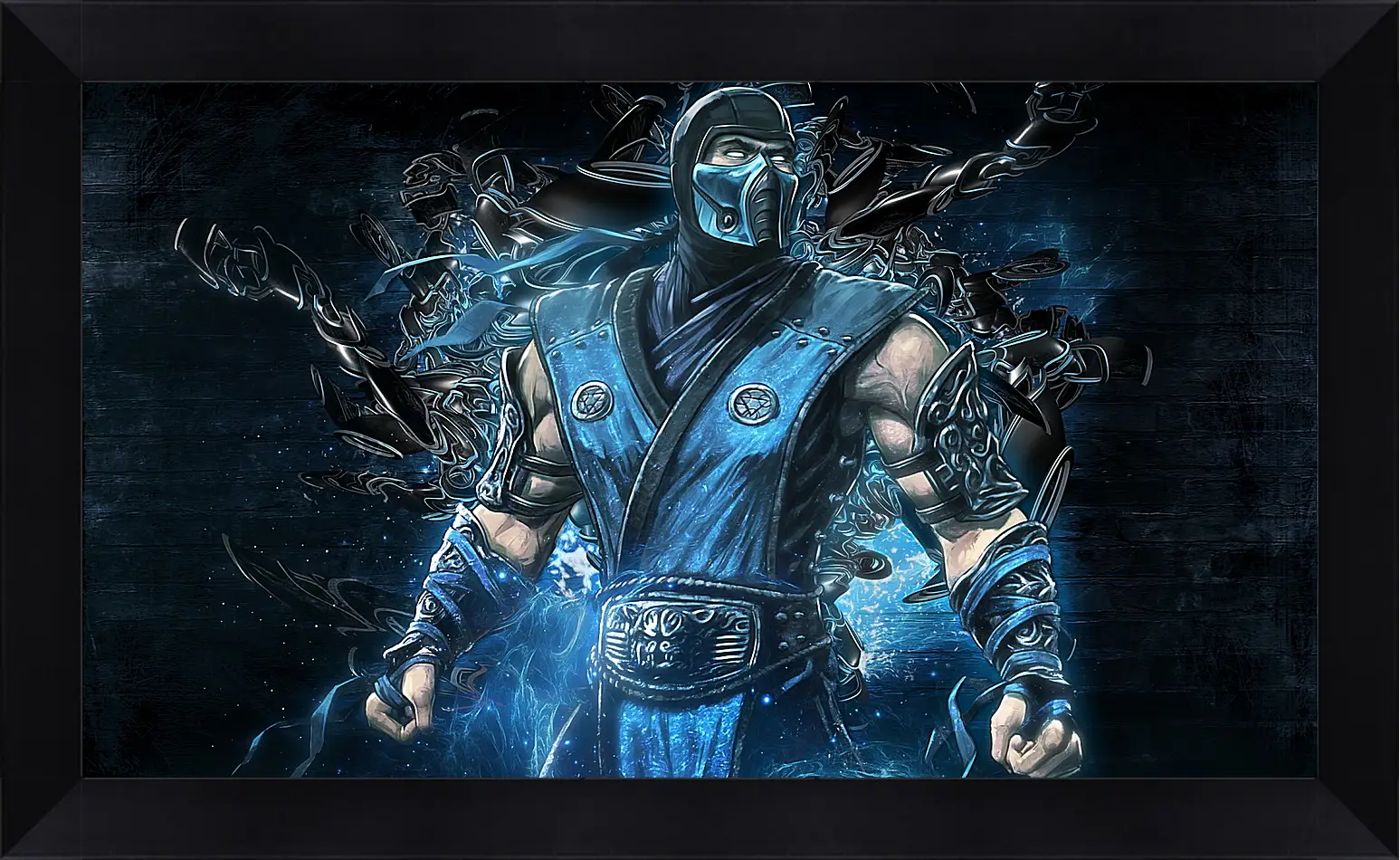 Картина в раме - mortal kombat, sub zero, art