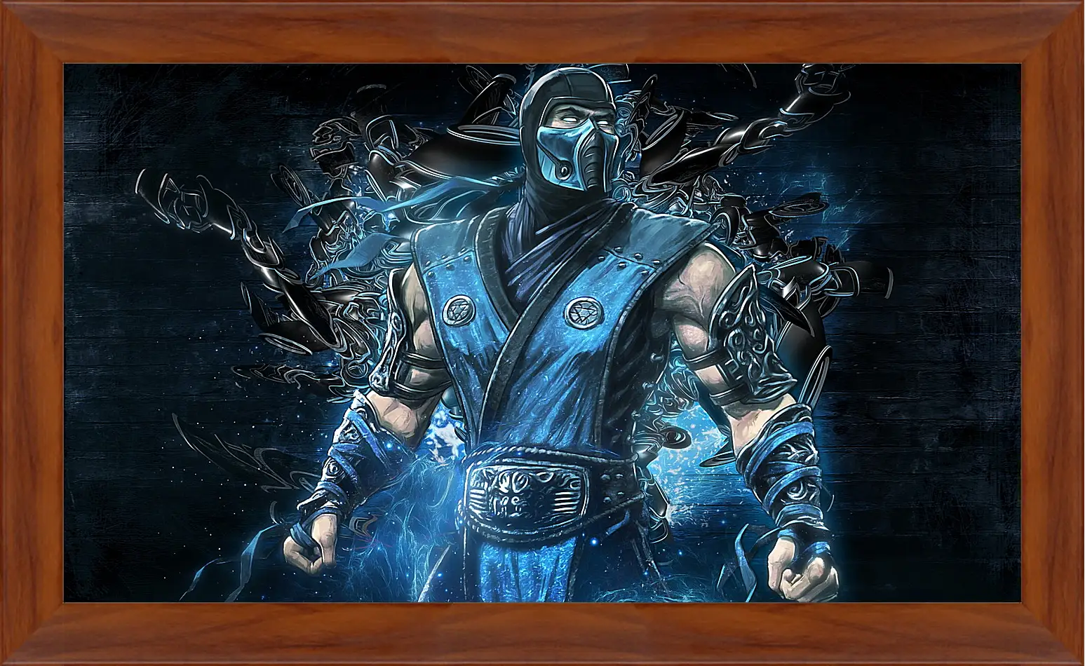 Картина в раме - mortal kombat, sub zero, art