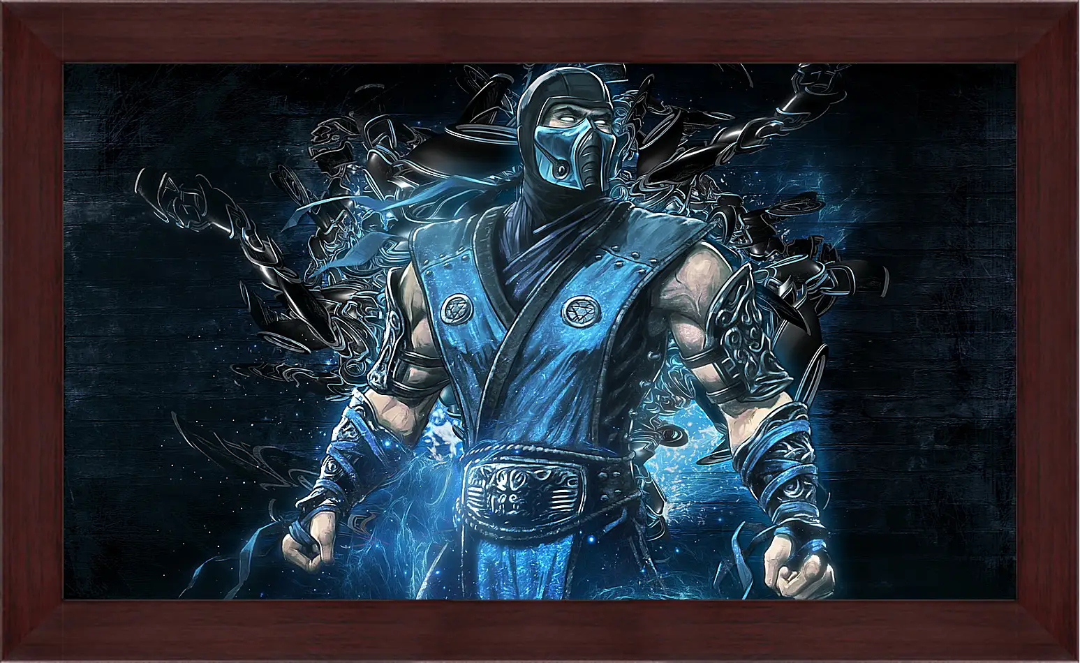 Картина в раме - mortal kombat, sub zero, art