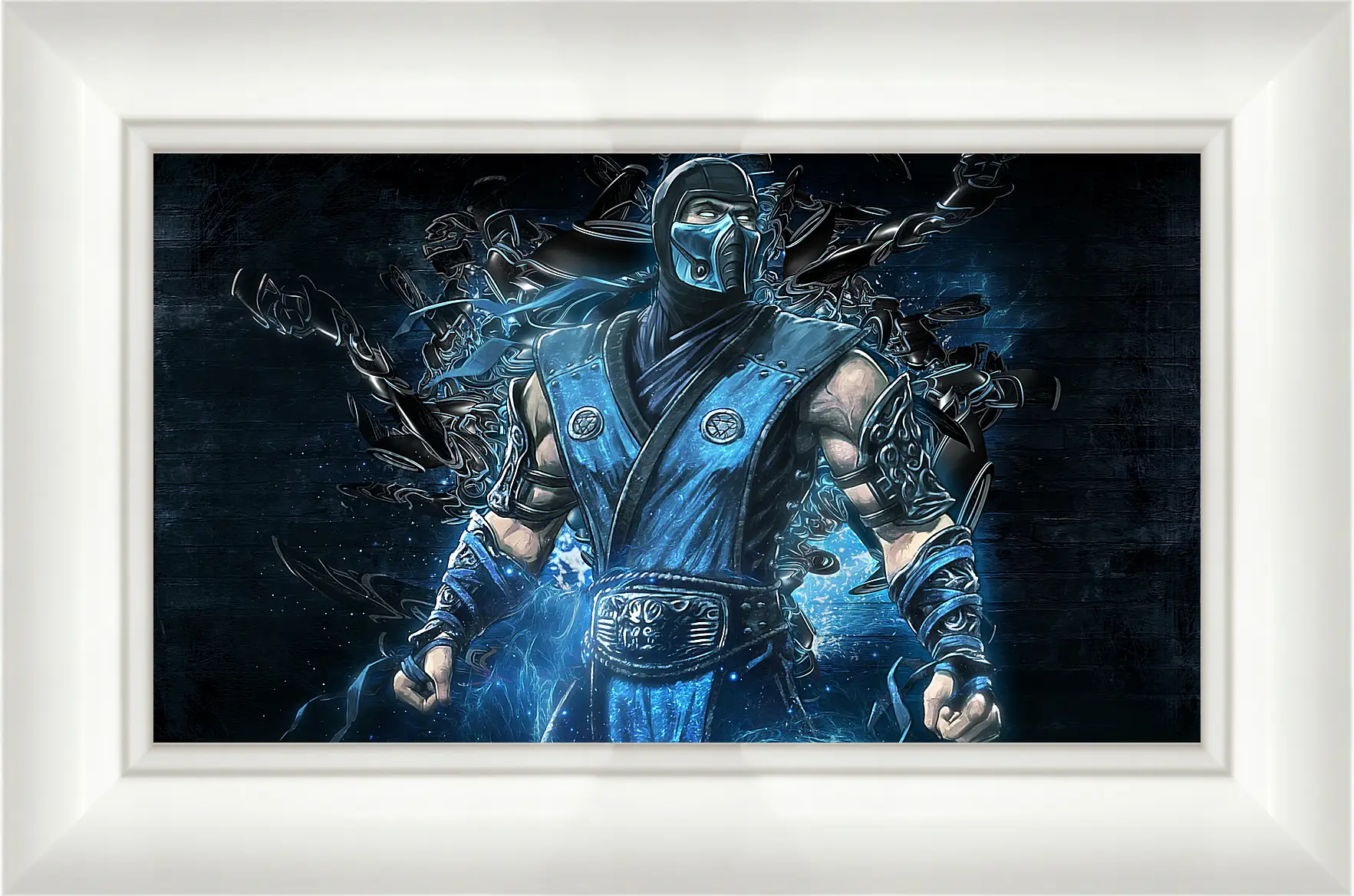 Картина в раме - mortal kombat, sub zero, art