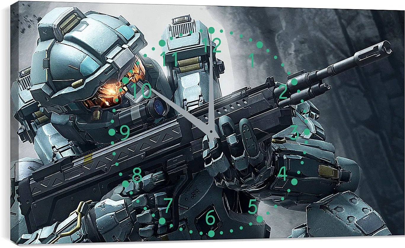 Часы картина - halo 5, soldiers, weapons
