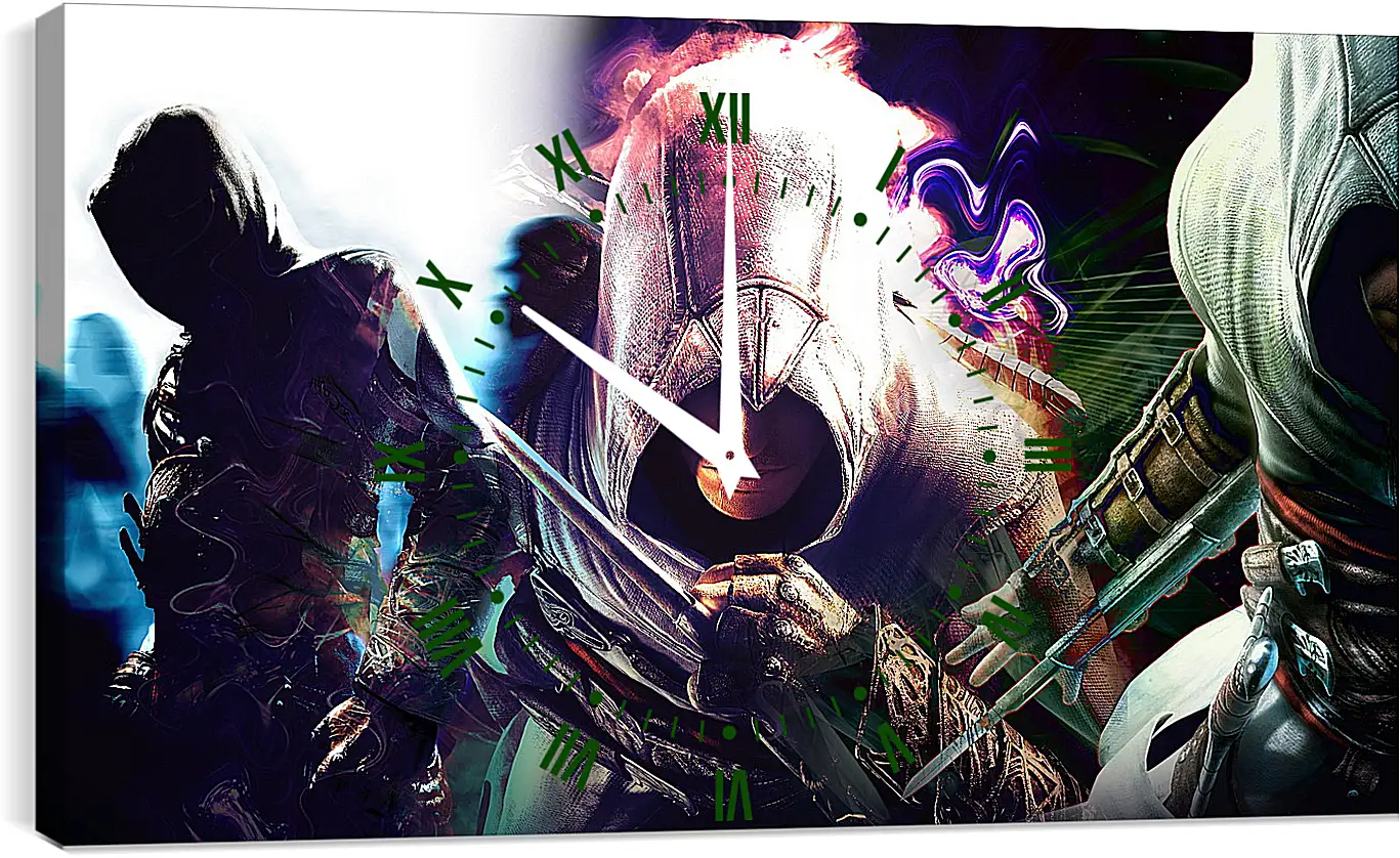 Часы картина - assassins creed, arm, graphics

