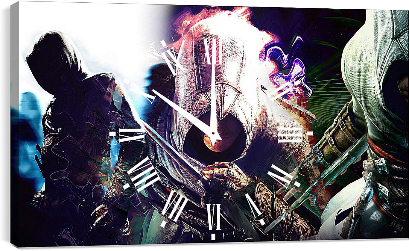 Часы картина - assassins creed, arm, graphics
