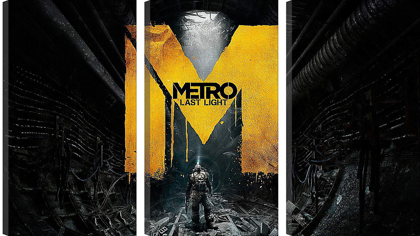 Модульная картина - metro last light, game, sign
