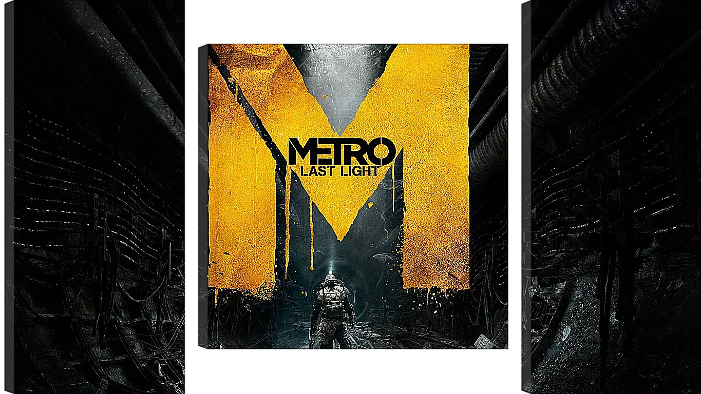 Модульная картина - metro last light, game, sign
