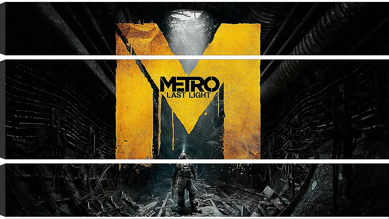 Модульная картина - metro last light, game, sign
