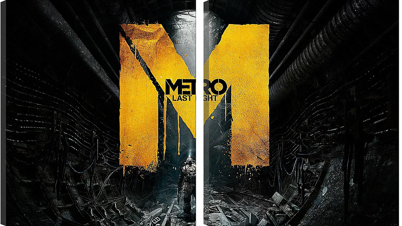 Модульная картина - metro last light, game, sign
