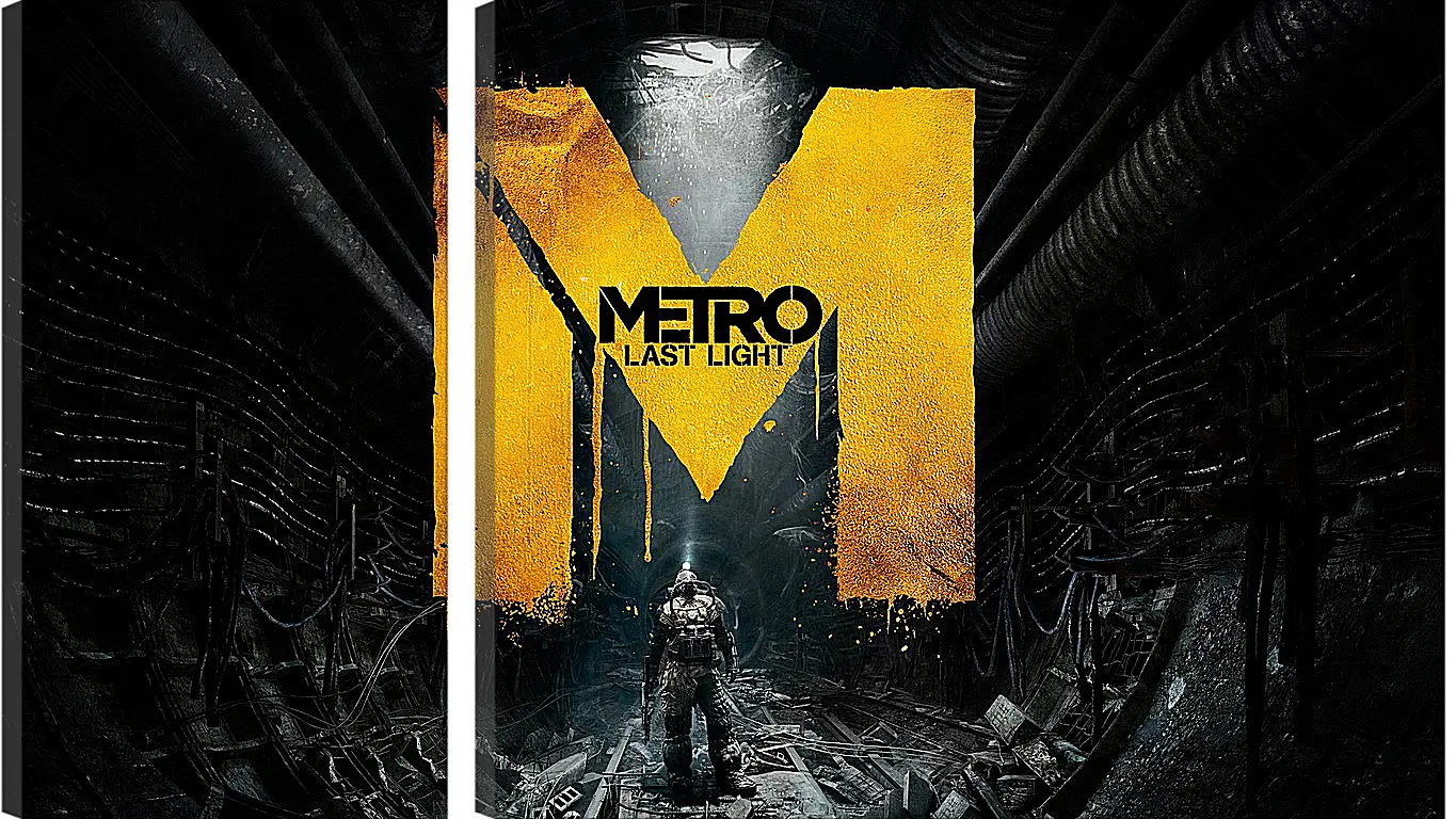 Модульная картина - metro last light, game, sign
