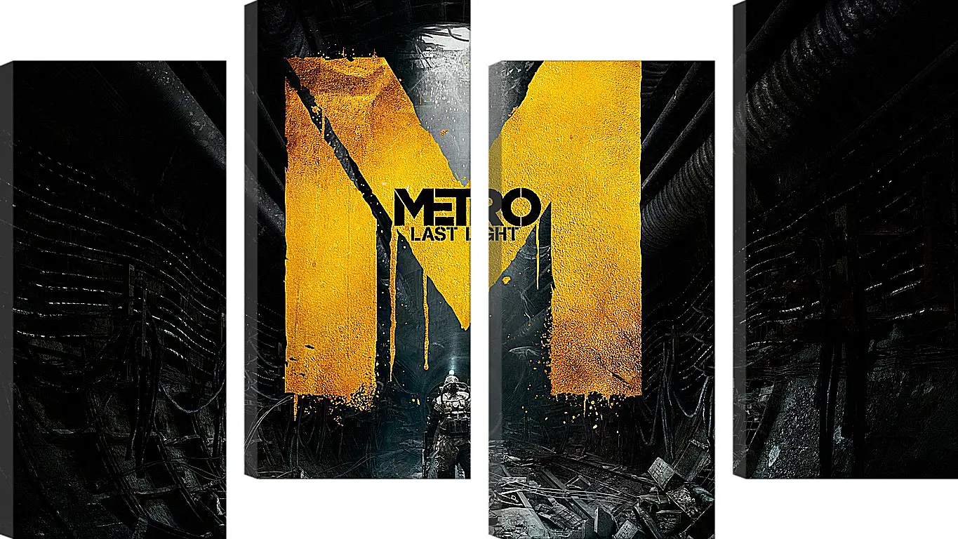 Модульная картина - metro last light, game, sign
