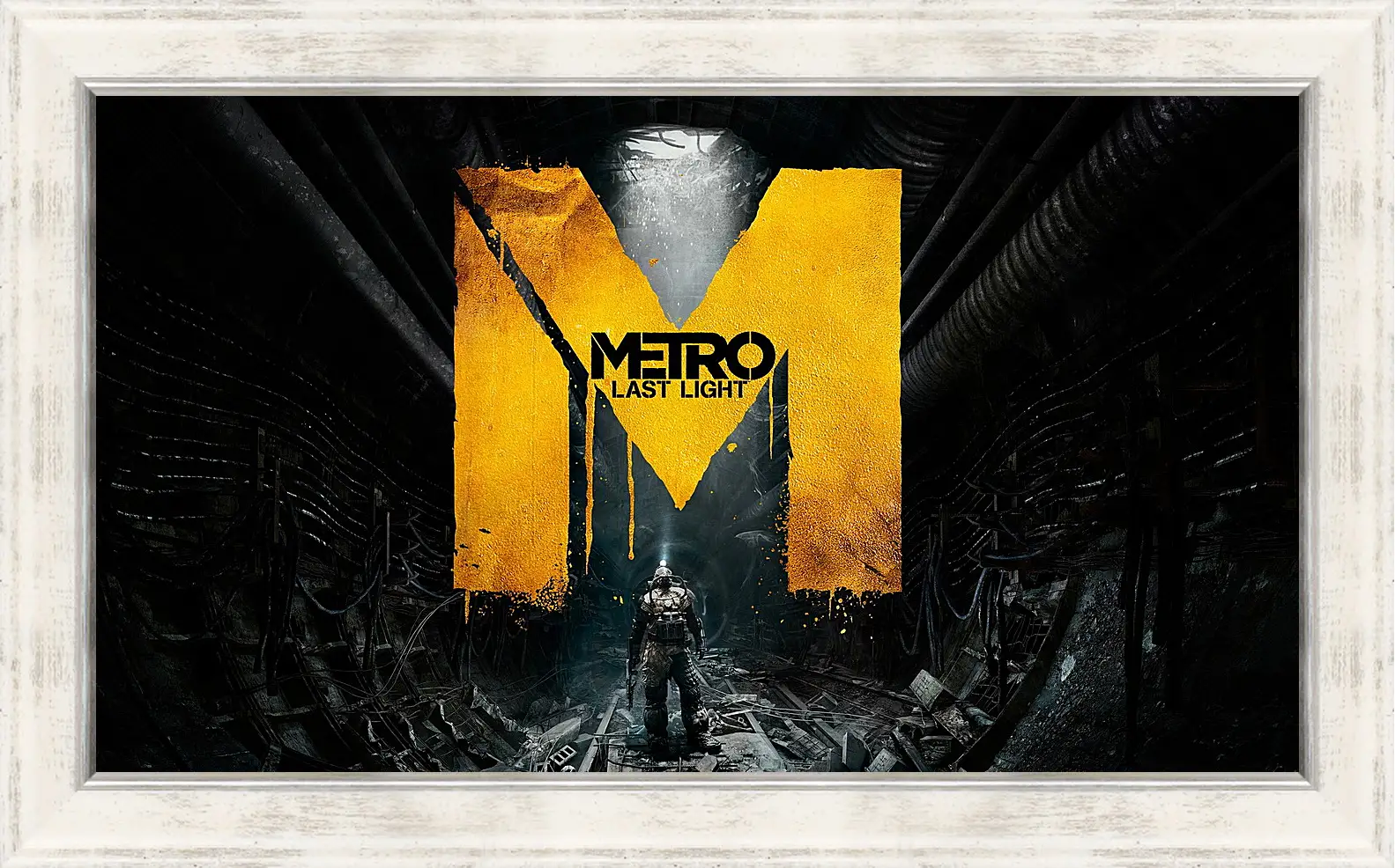 Картина в раме - metro last light, game, sign
