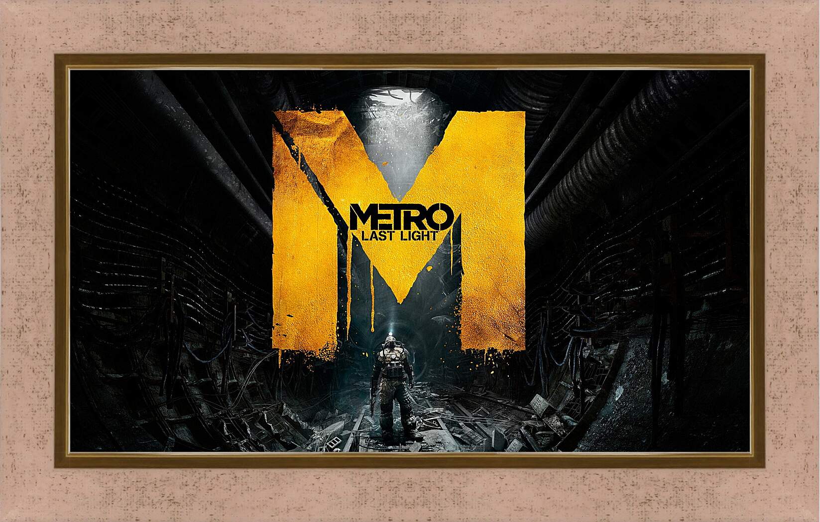 Картина в раме - metro last light, game, sign
