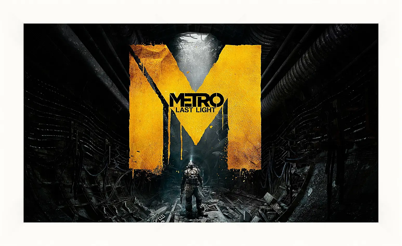 Картина в раме - metro last light, game, sign
