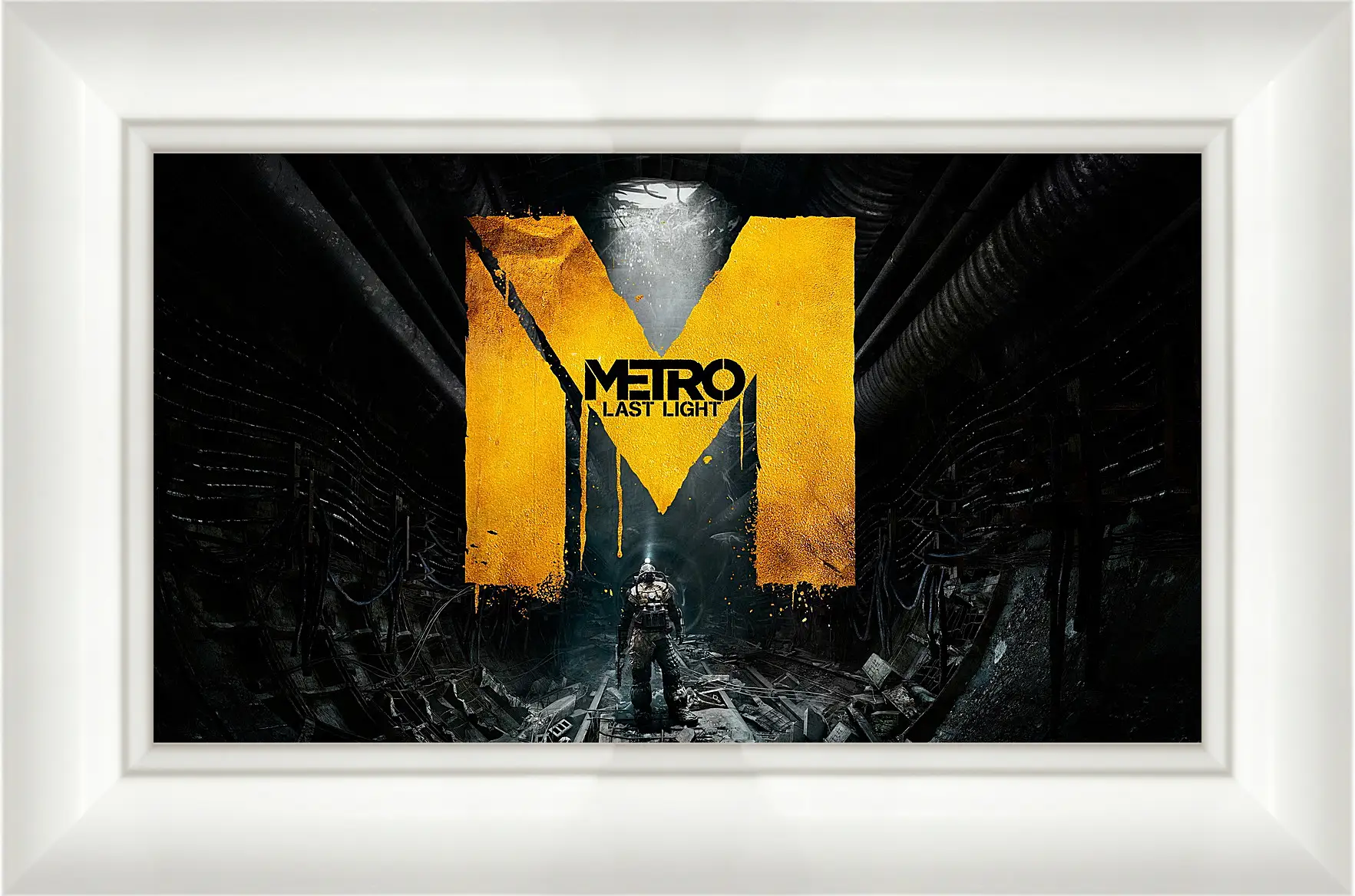 Картина в раме - metro last light, game, sign
