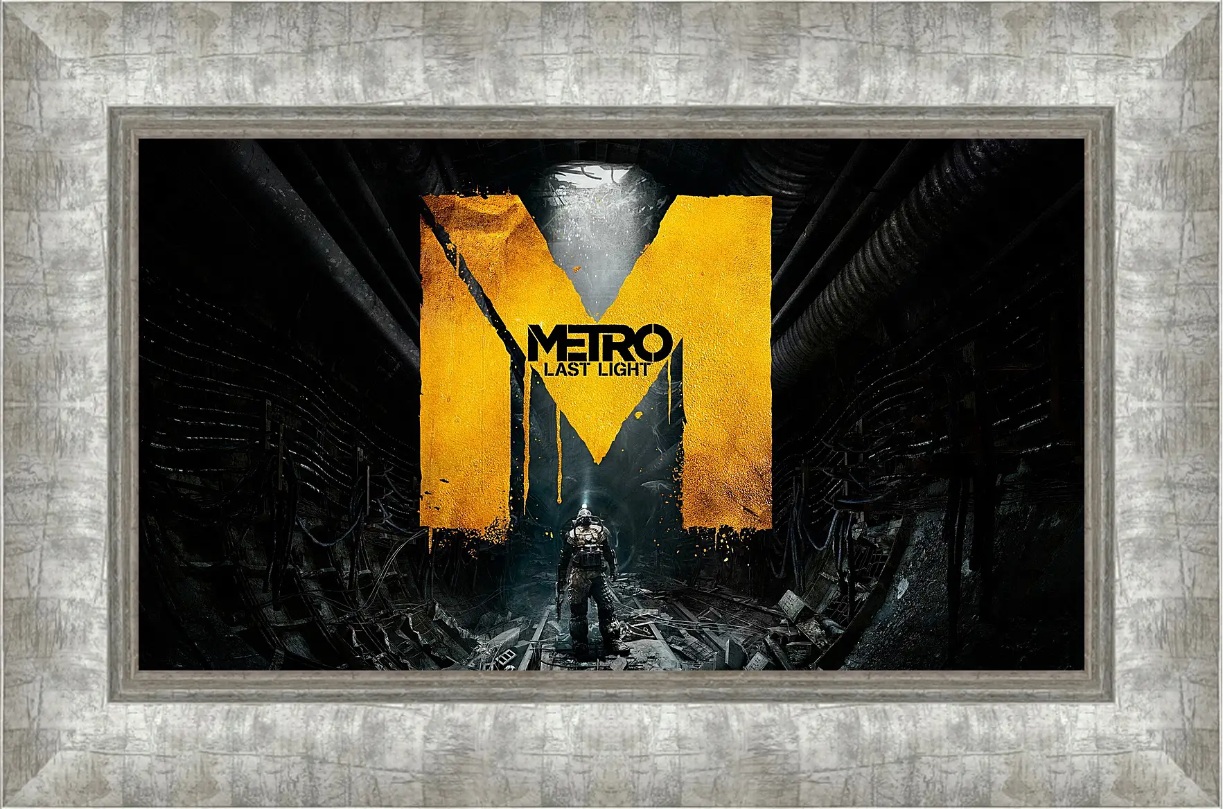 Картина в раме - metro last light, game, sign
