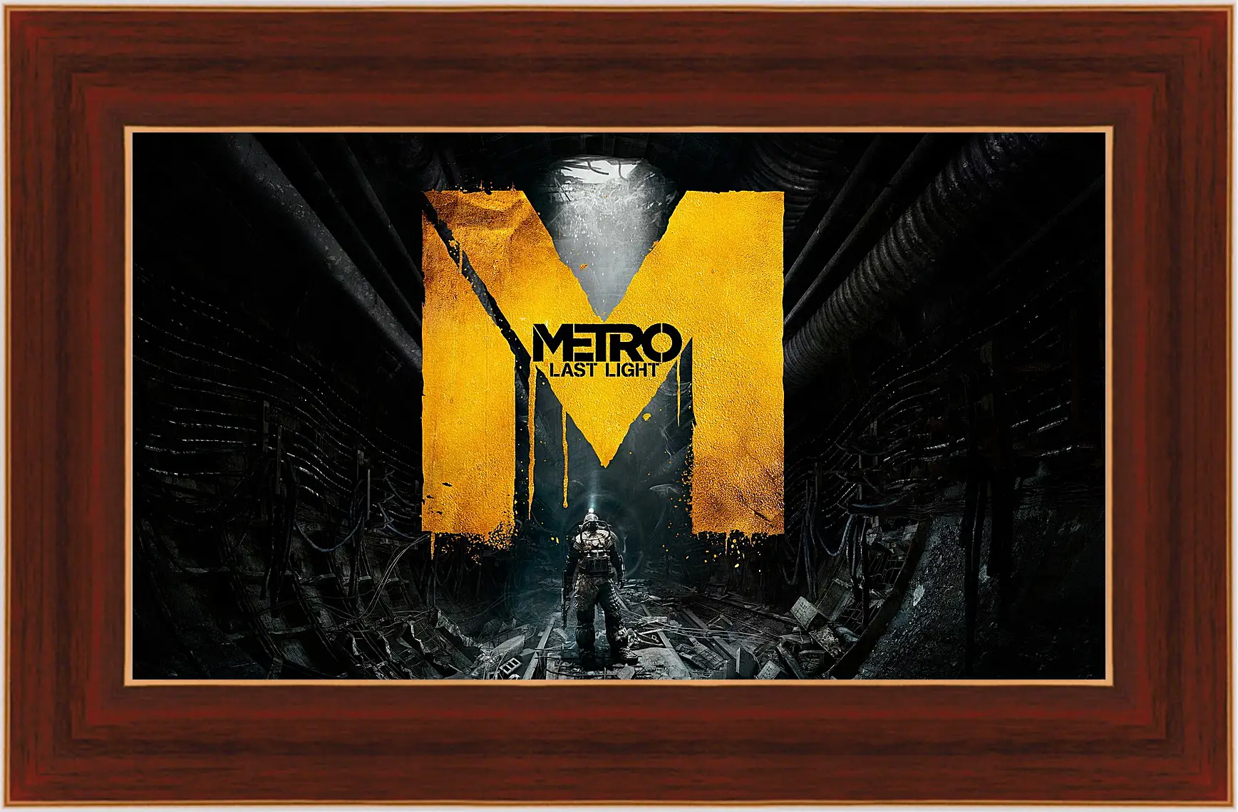 Картина в раме - metro last light, game, sign
