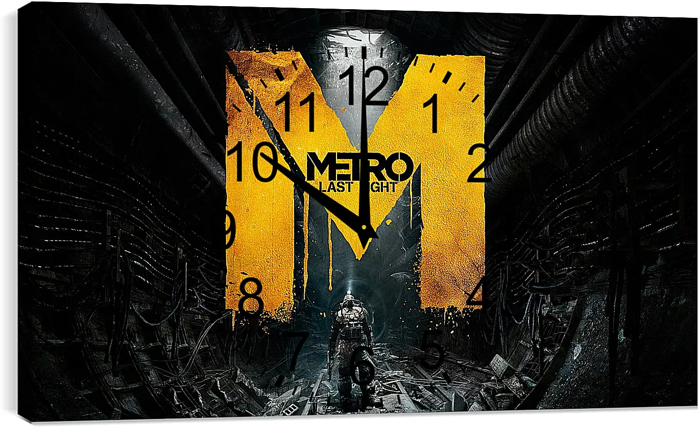 Часы картина - metro last light, game, sign
