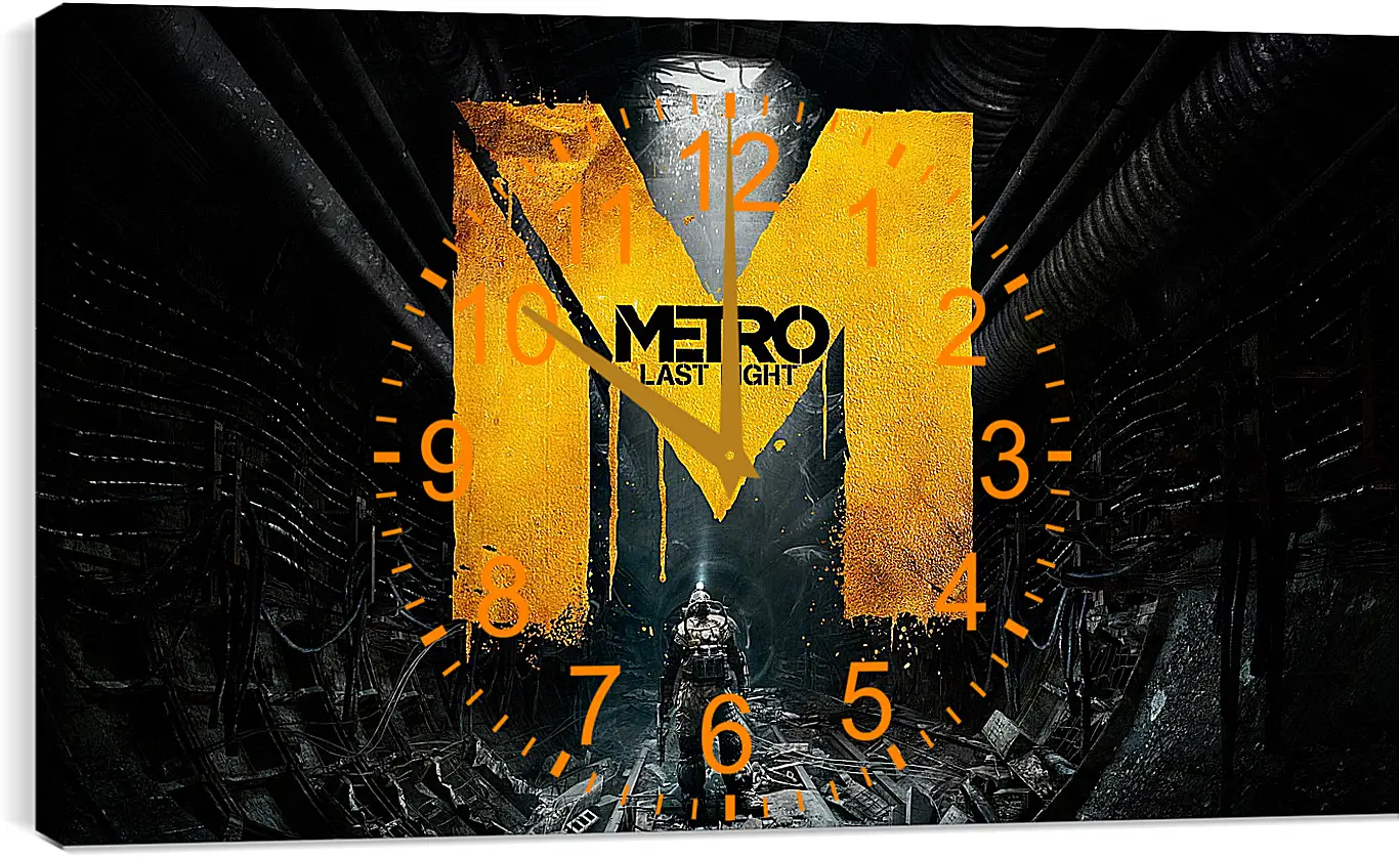 Часы картина - metro last light, game, sign
