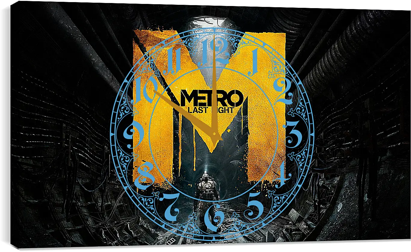 Часы картина - metro last light, game, sign
