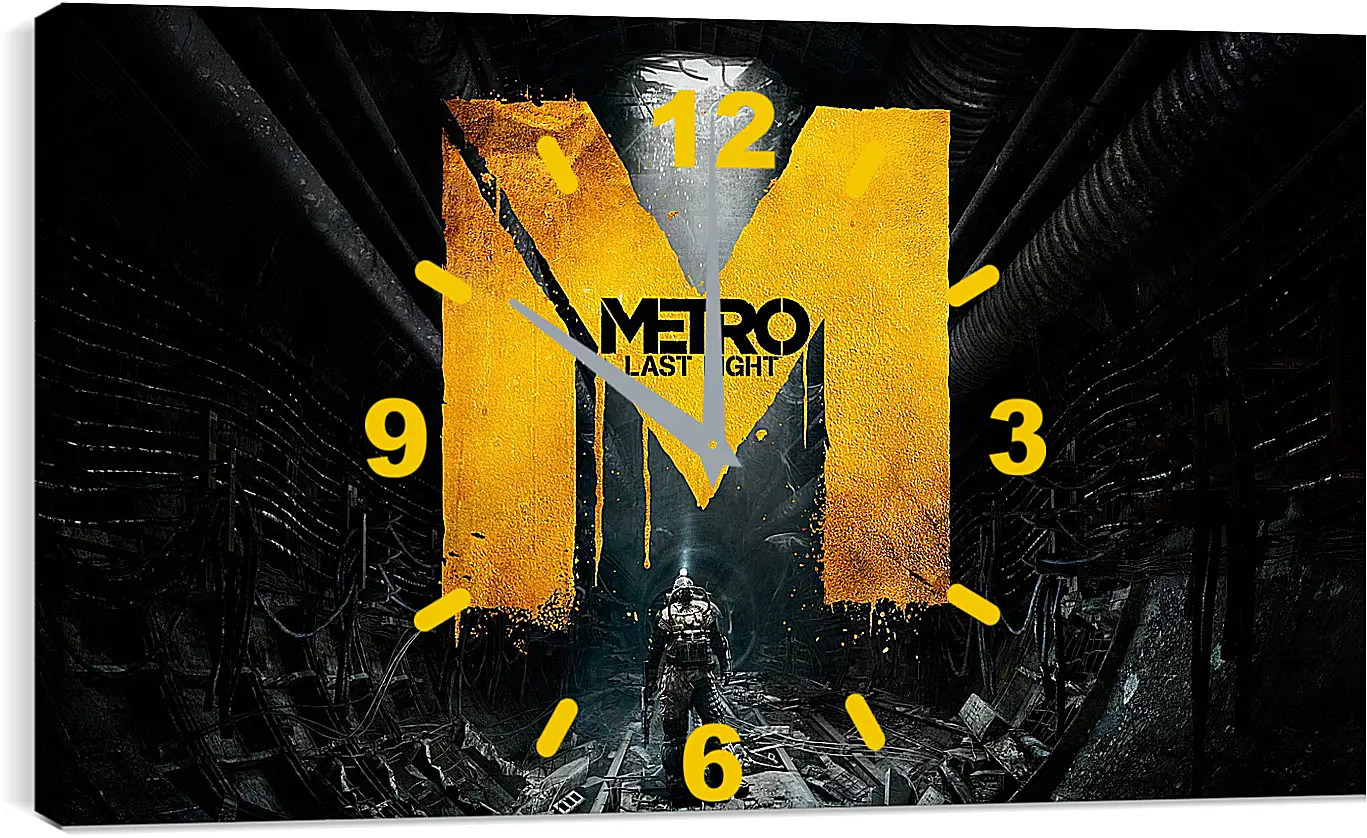 Часы картина - metro last light, game, sign
