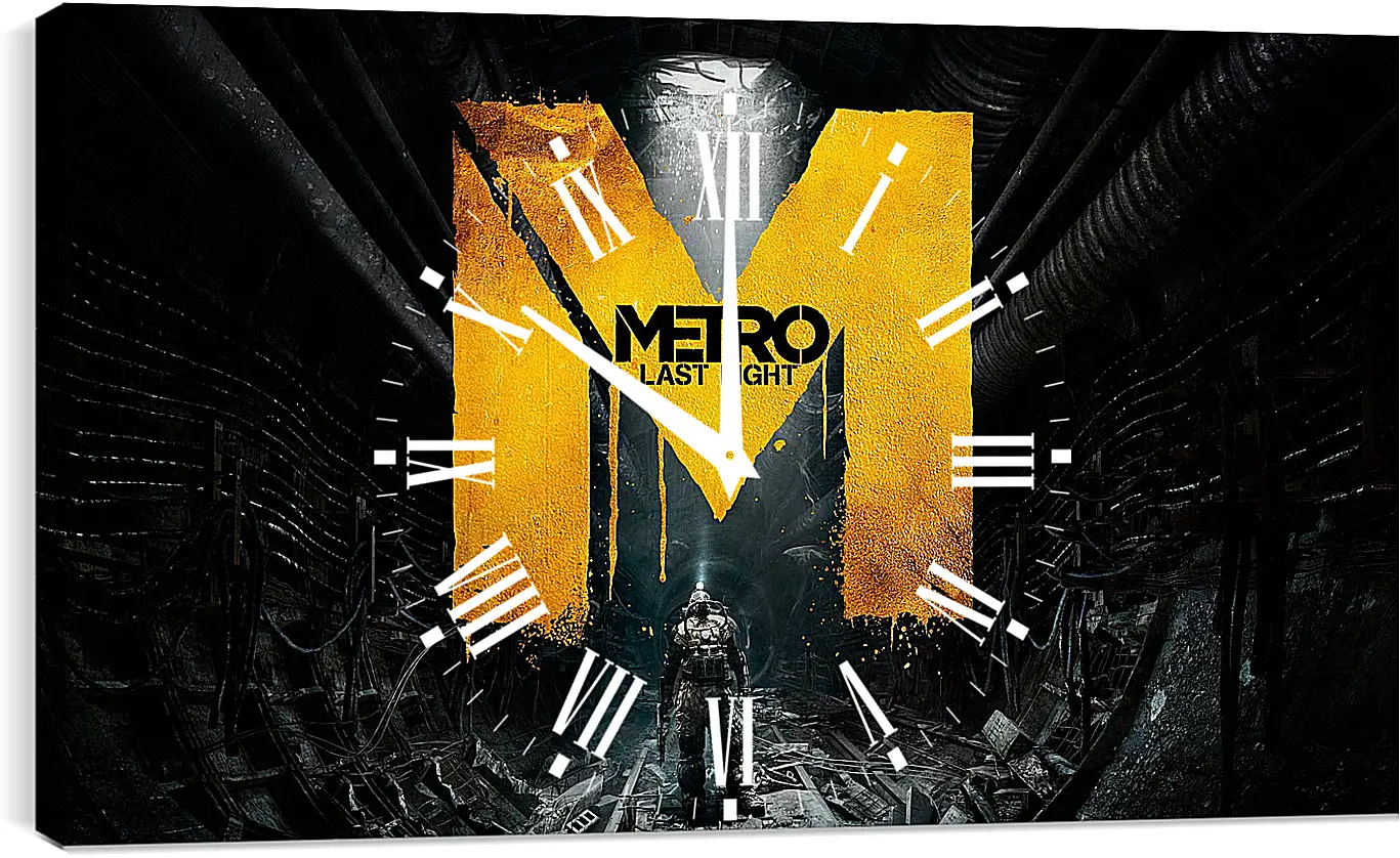 Часы картина - metro last light, game, sign
