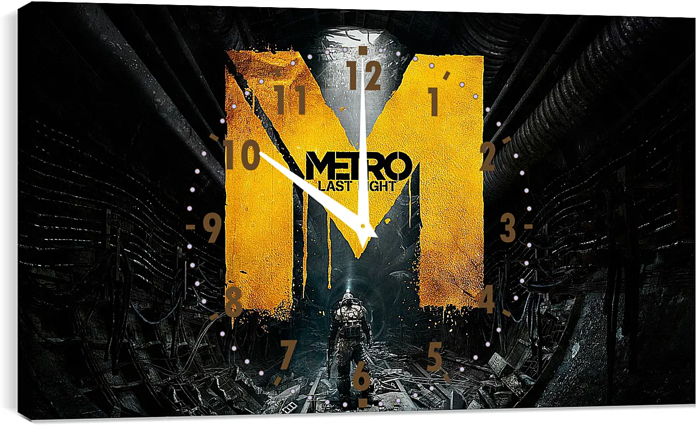 Часы картина - metro last light, game, sign
