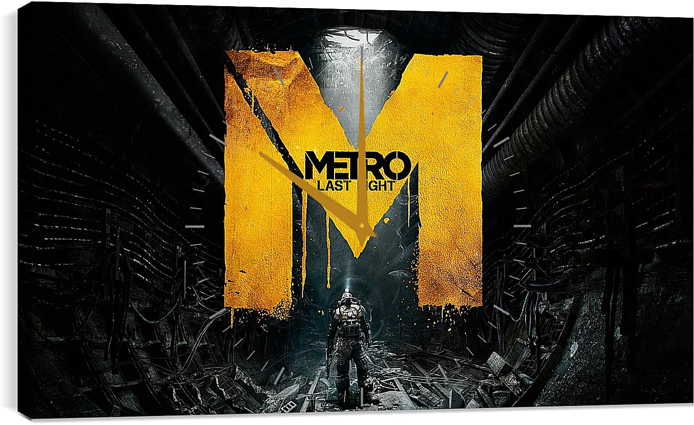 Часы картина - metro last light, game, sign
