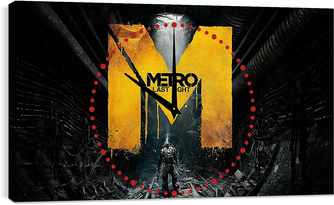 Часы картина - metro last light, game, sign
