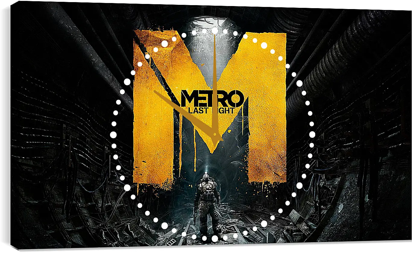 Часы картина - metro last light, game, sign
