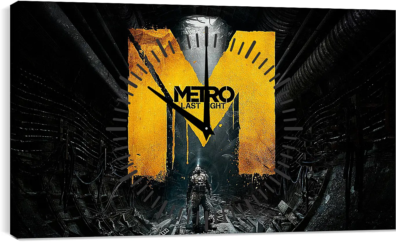 Часы картина - metro last light, game, sign
